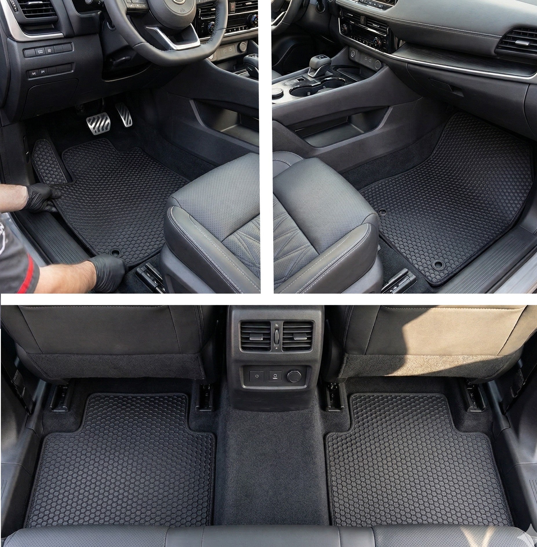 All Weather Honeycomb Floor Mats for 2021 to 2026 Nissan Rogue