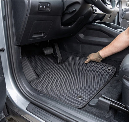 All Weather Honeycomb Floor Mats for 2021 to 2026 Kia Sorento 3-Row Set (Not for Hybrid Models)