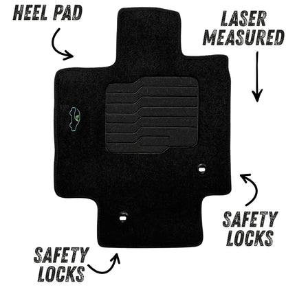 Carpet Floor Mats for 2020 to 2026 Toyota Highlander, Front and Rear