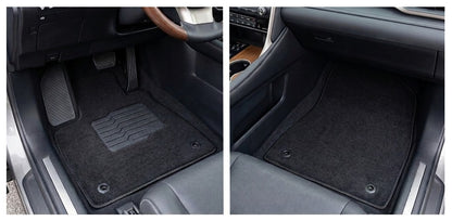 Carpet Floor Mats for 2016-2022 Lexus RX350 RX450h / 2018-2022 RX350L RX450HL, Front and Rear, Black