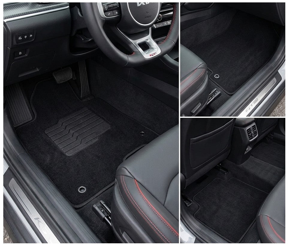 Carpet Floor Mats for 2020 to 2026 Hyundai Sonata and Kia K5, Front and Rear