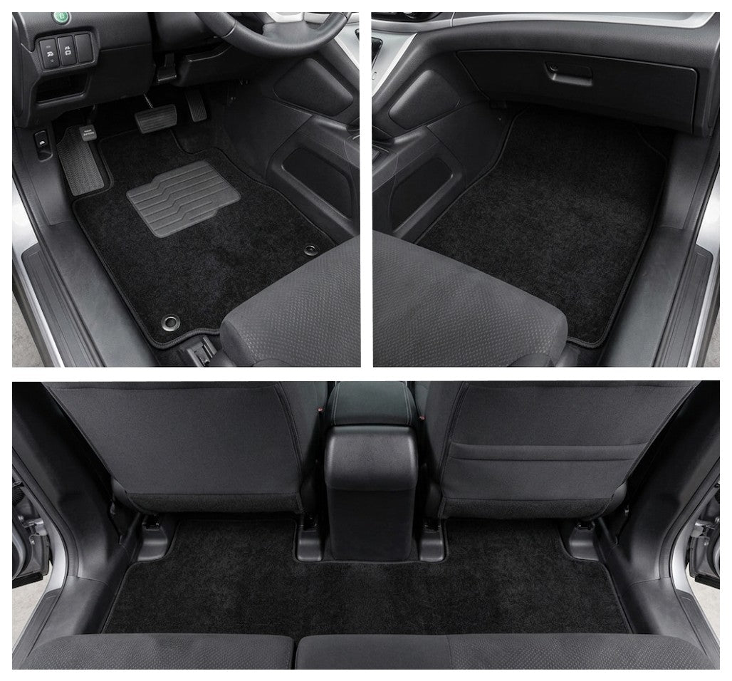 ecoMats Carpet Floor Mats for 2012 to 2016 Honda CR-V, Front and Rear, Black