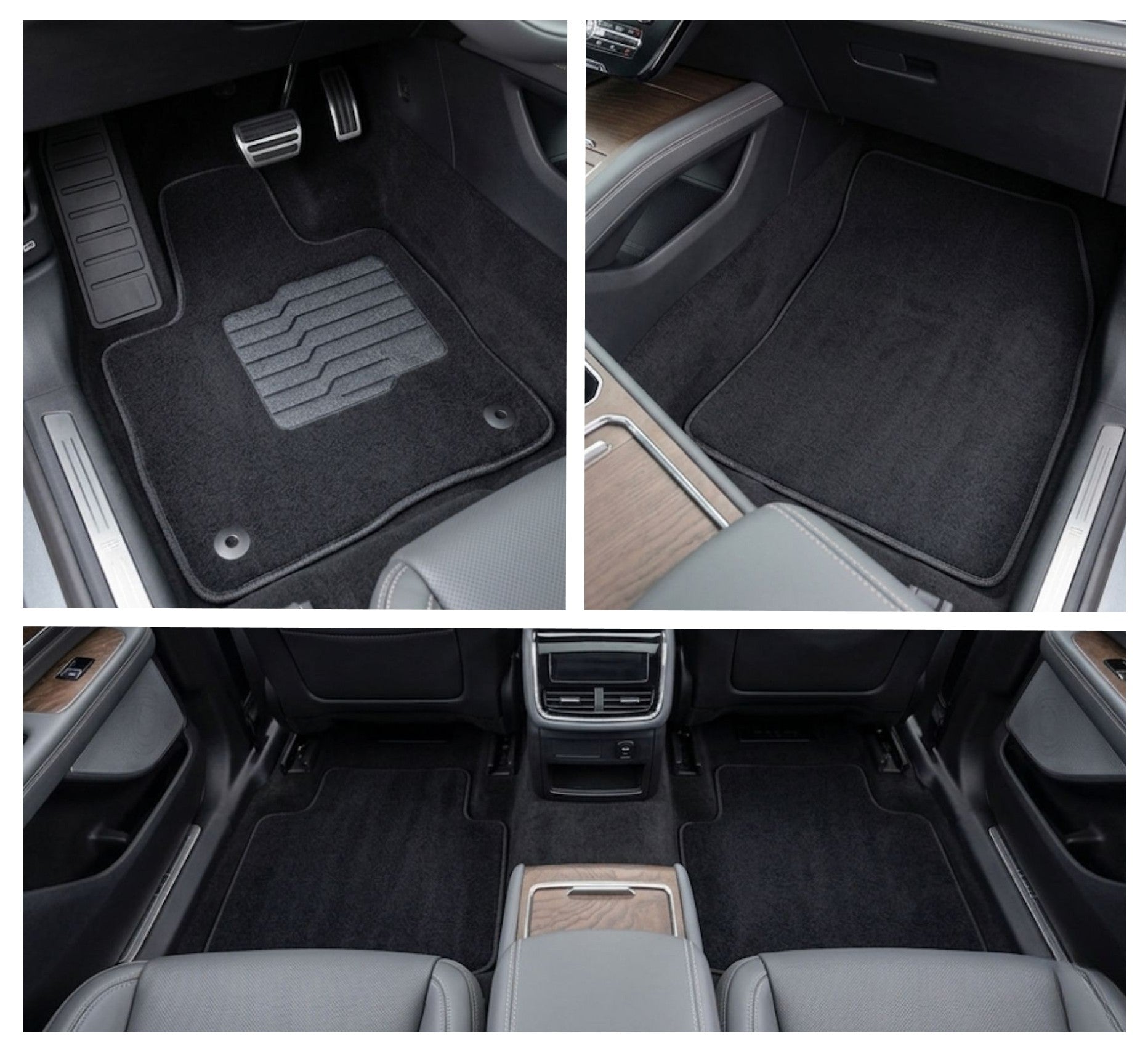 Carpet Floor Mats for 2024 to 2026 Lincoln Nautilus, Front and Rear, Black