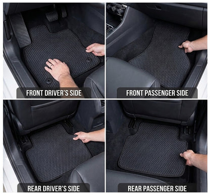 All Weather Honeycomb Floor Mats for 2019 to 2026 Volkswagen Jetta, Front and Rear