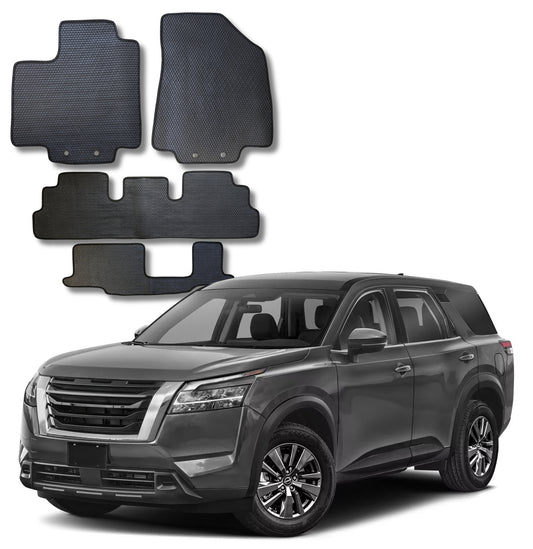 All Weather Honeycomb Floor Mats for 2022 to 2026 Nissan Pathfinder 8 Seat / Infiniti QX60