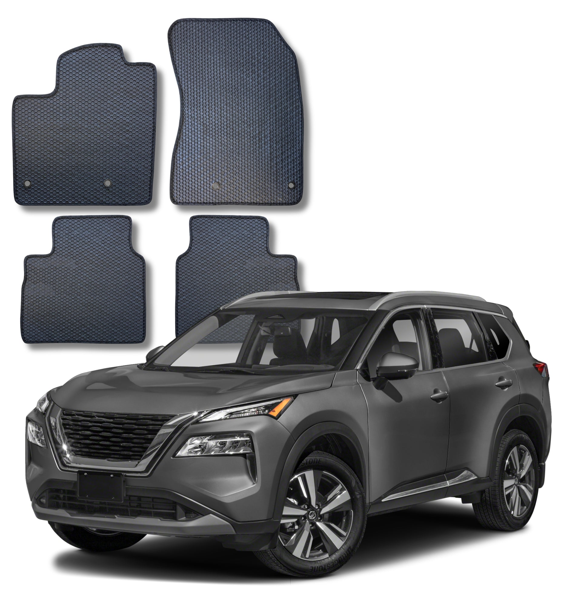 All Weather Honeycomb Floor Mats for 2021 to 2026 Nissan Rogue